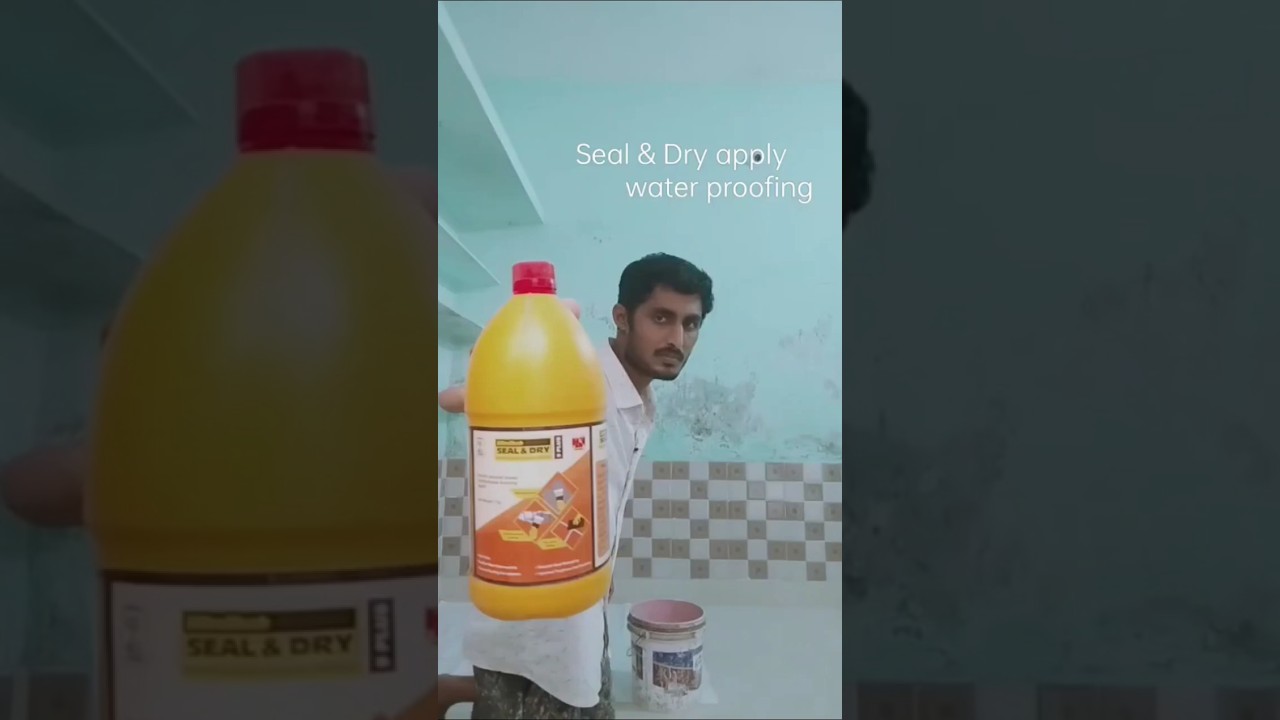 Ultratech seal & dry waterproofing solution #apply #wall &lrm;⁨@bijaykumara7038⁩&nbsp; #shotrs