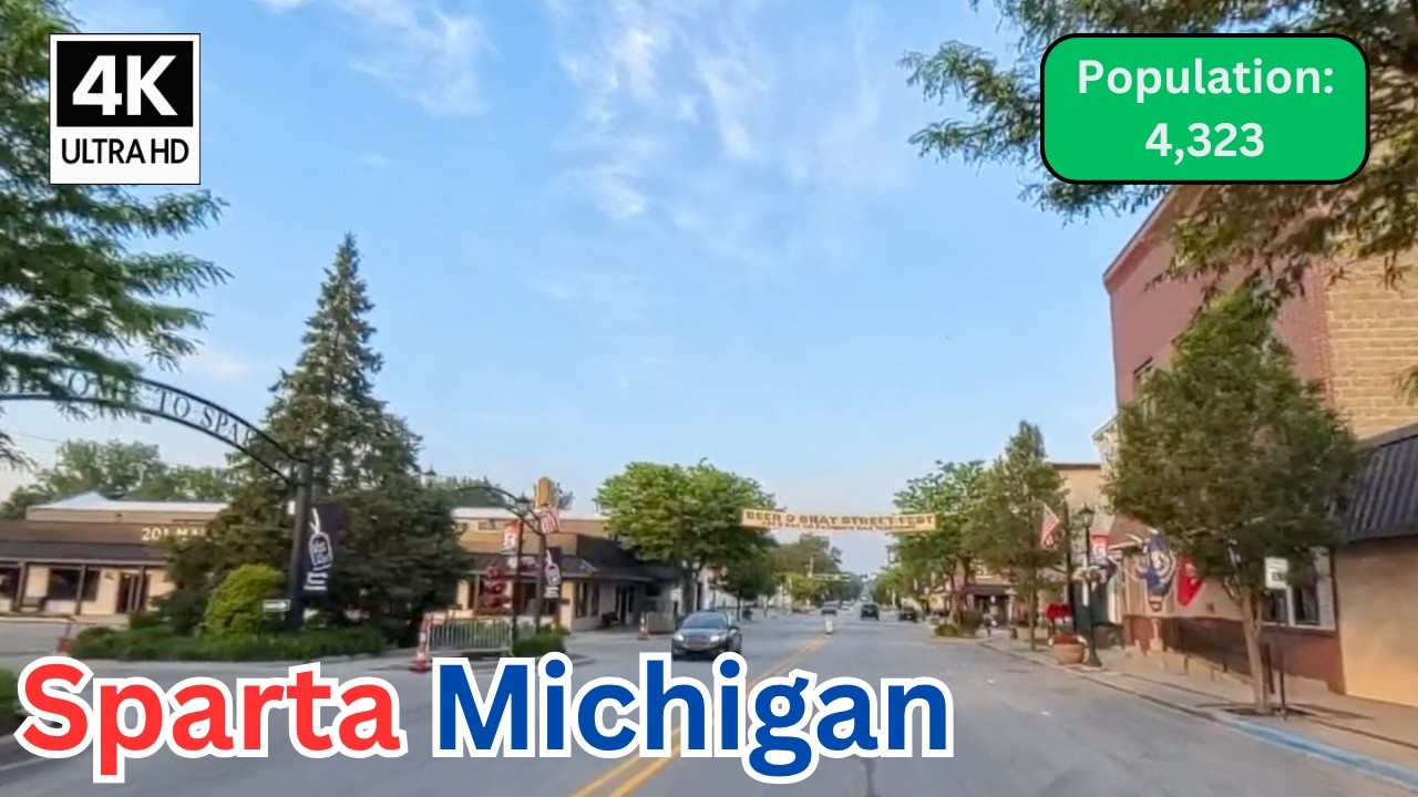 Driving Through Sparta, Michigan 🚗 | Scenic Small Town Tour in 4K
