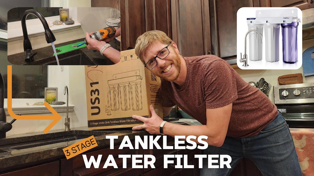 iSpring US31 Faucet Water Filtration System 3-Stage Water Filters, Tankless, High Capacity System