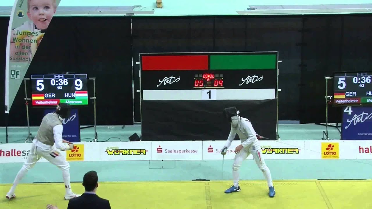 H&Auml;NDEL CUP HALLE (SAALE) 2013 Semifinale 02 Meszaros HUN vs Veitenheimer GER