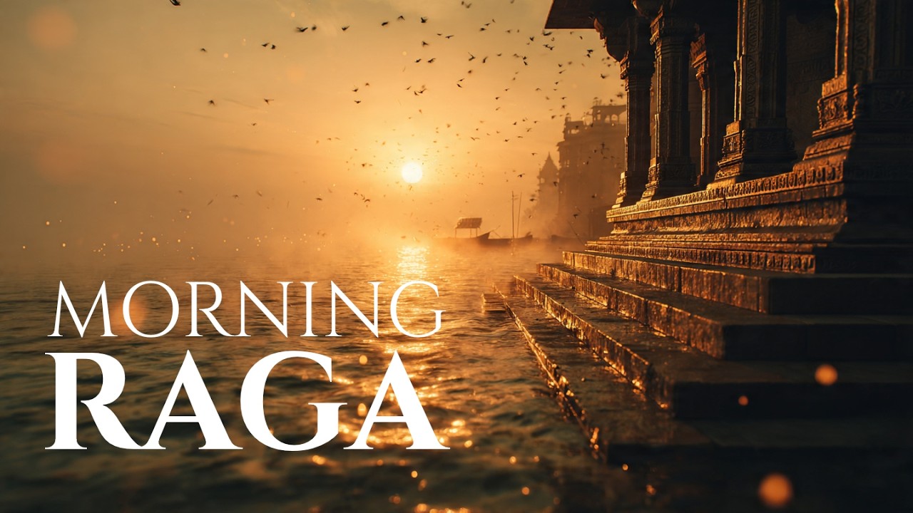Morning Raga Meditation — Soft Sitar & Santoor | Peaceful Indian Ambient Music for Mindfulness