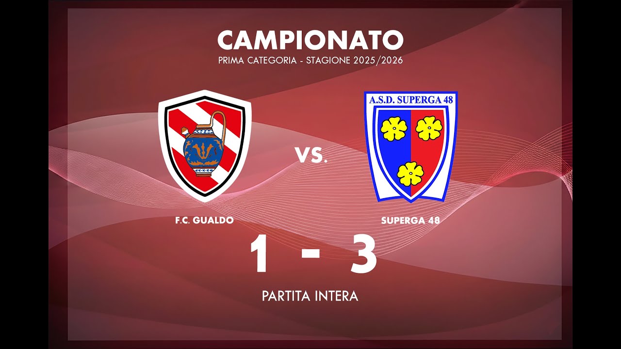 F.C. GUALDO - SUPERGA 48 1-3 FULL MATCH | Prima categoria