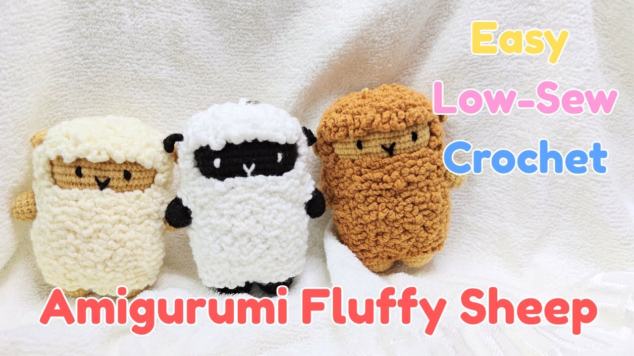 🐑❤️ Cute Sheep Amigurumi - Easy, Simple, Low Sew Crochet Tutorial ❤️🐑