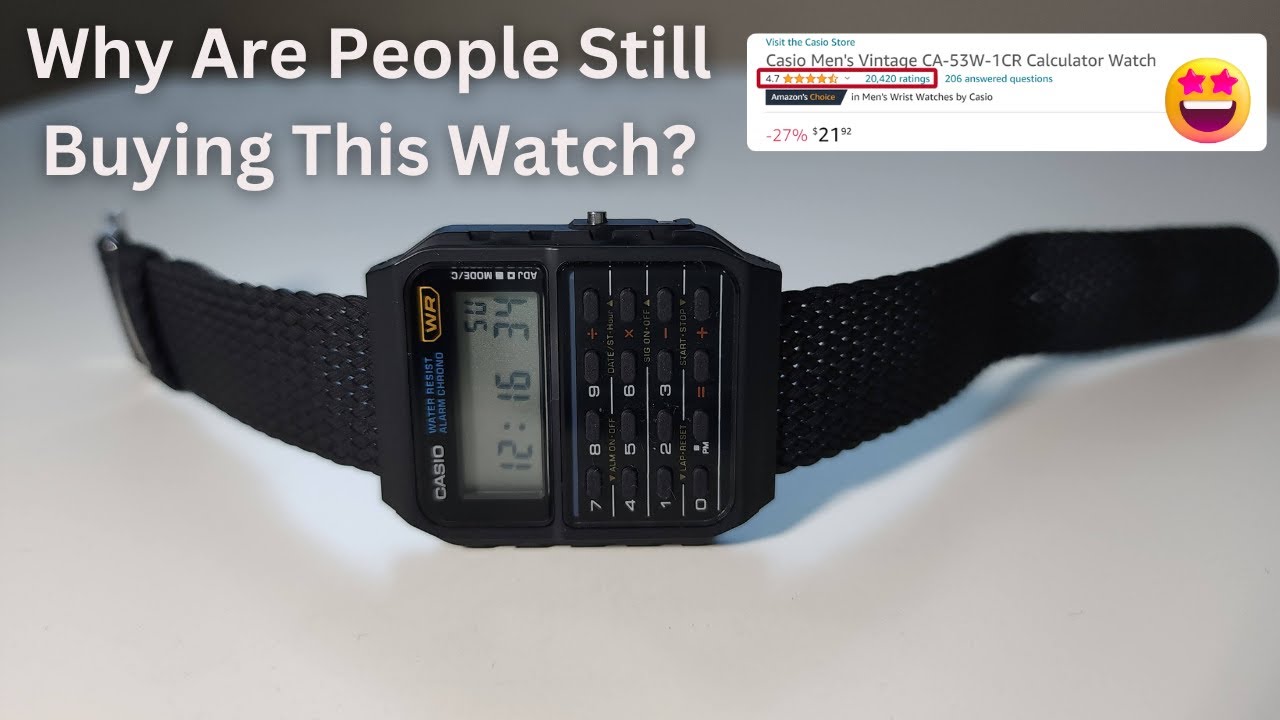 Ретро-часы Casio с калькулятором всё ещё в строю (CA-53W-1CR)