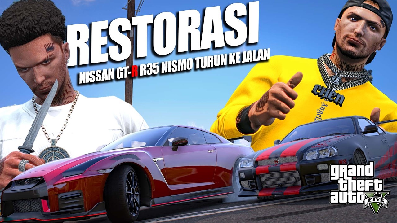 TRANSFORMASI NISSAN GTR R34 SKYLINE RACEDEVIL MENJADI NISSAN GTR R35 NISMO!!! -GTA V ROLEPLAY