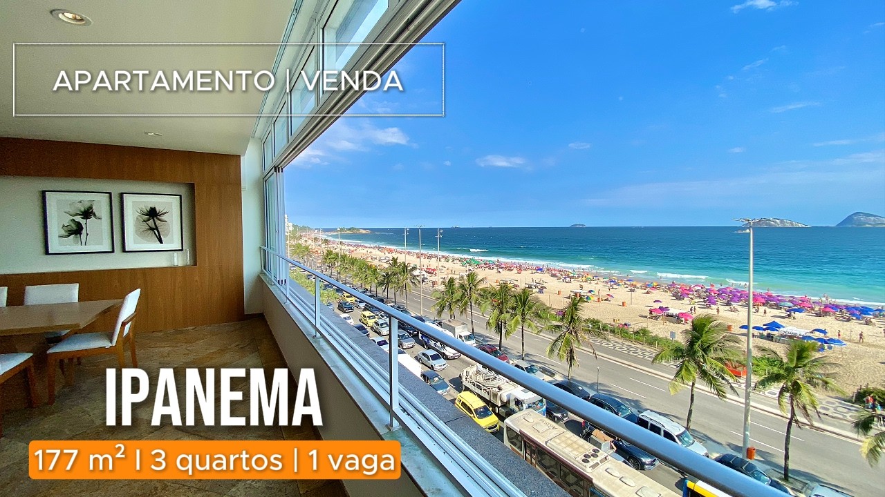 Apartamento com vista para o mar em endereço icônico de Ipanema 🌊