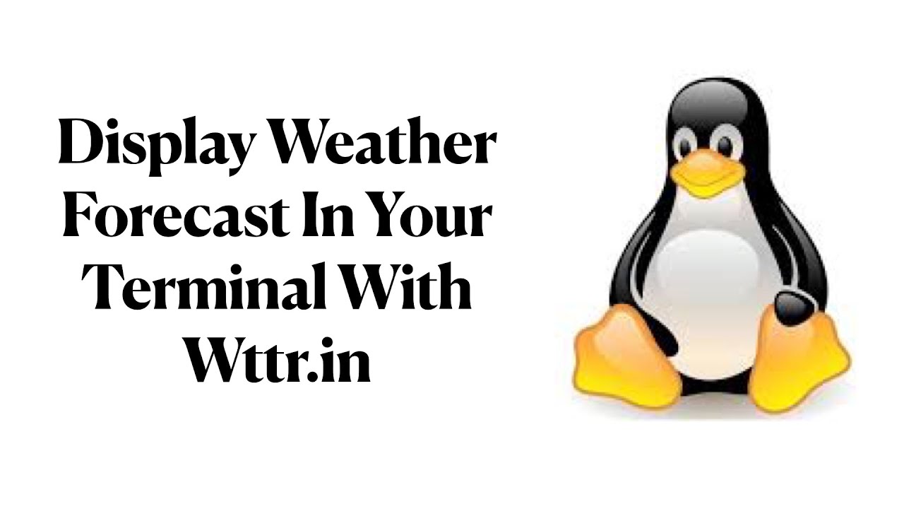 Display Weather Forecast in your Terminal with wttr.in