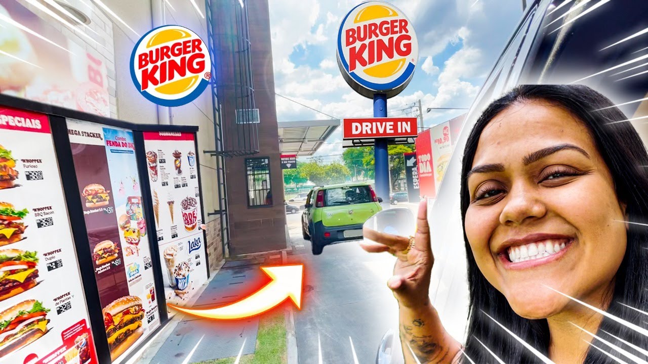 24 HORAS COMENDO TUDO QUE O CARRO DA FRENTE PEDIR NO BURGER KING!!!