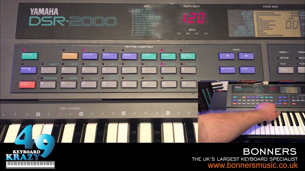 Yamaha DSR-2000 Keyboard - 32 Accompaniment Styles + Demonstration Song
