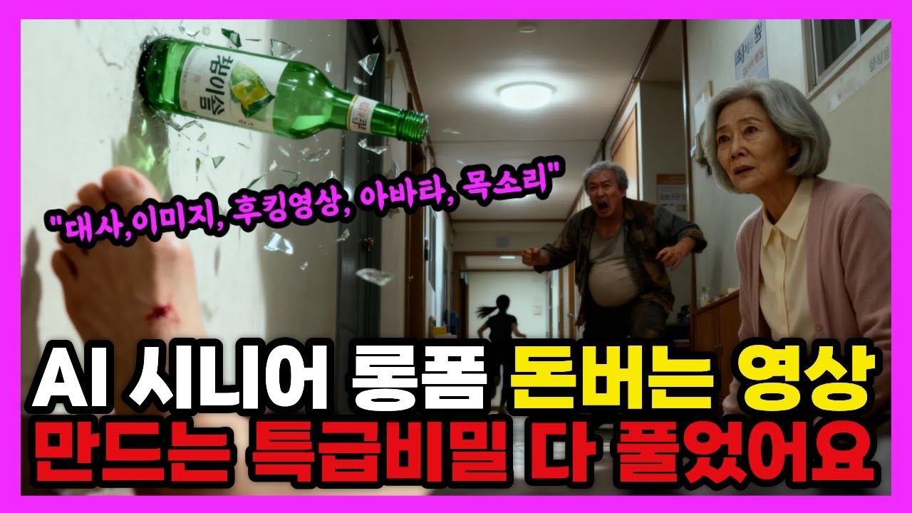 🟣AI 시니어 유튜브 롱폼 100만 조회수 나오는 영상 제작 특급비법 최종완성판