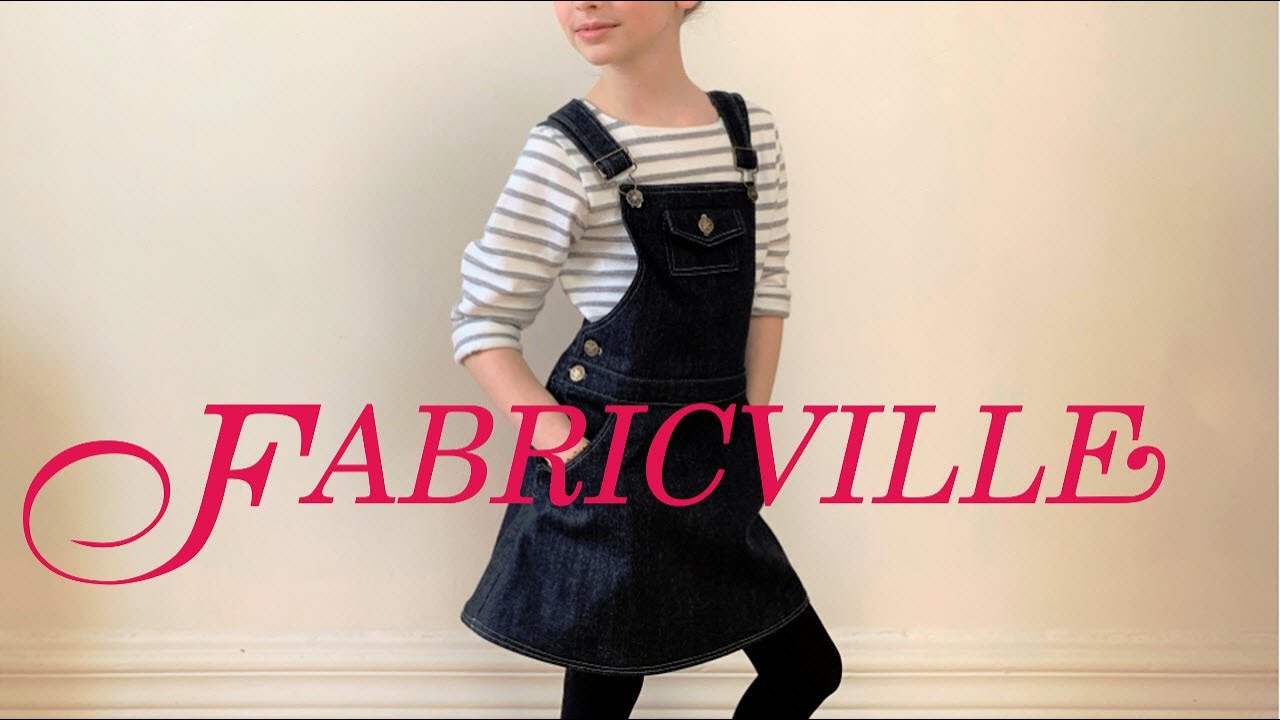 Madeleine & Fabricville - How to sew a denim overall dress