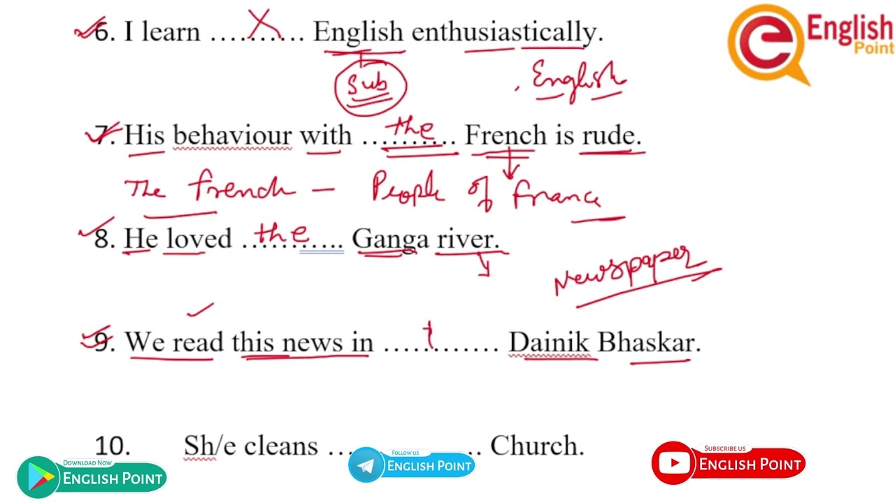 Articles in English Grammar | Use of A, An & The | Objective English Grammar