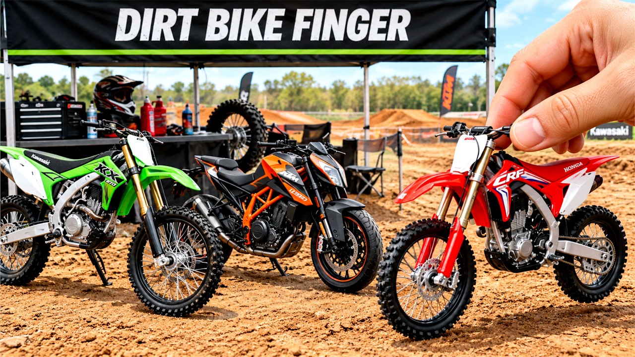 Diecast Off-Road Adventure: Honda CRF 450 & Kawasaki KX 450 Build a New Dirt Bike From Found Parts