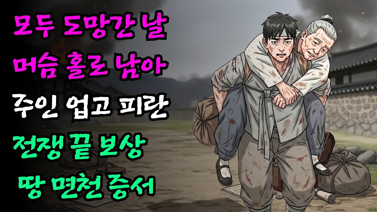 전쟁통에 모두가 버리고 간 늙은 주인을 업고 피란 간 머슴, 난리 끝나고 받은 땅 절반과 면천 문서 | 의리 지킨 충복 실화