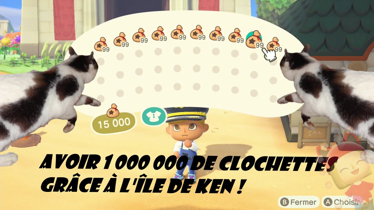 Avoir 1 000 000 de clochettes grâce à l'île Ken 😆 dans Animal Crossing New Horizon !