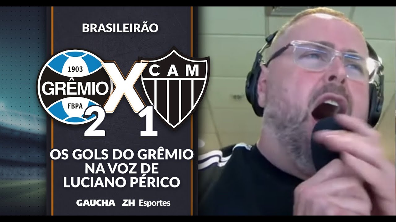 OS GOLS DE GRÊMIO 2 X 1 ATLÉTICO NA NARRAÇÃO DE LUCIANO PÉRICO | JORNADA ESPORTIVA 29/3/2025