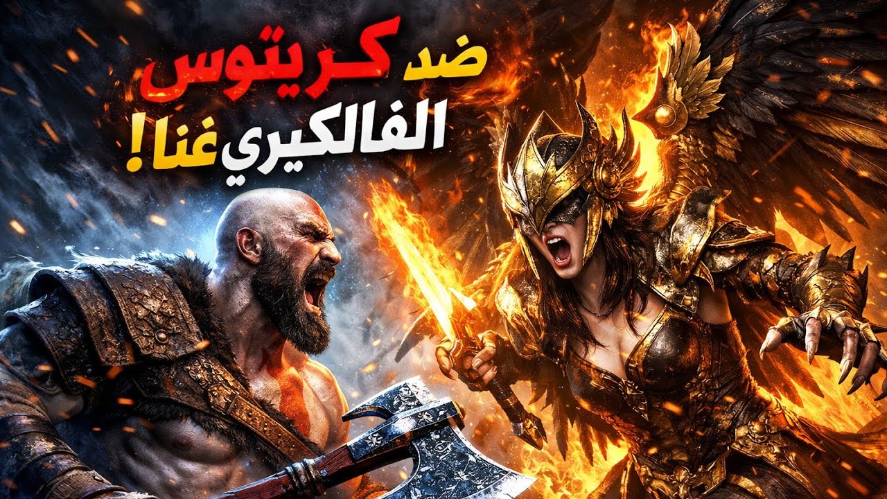 God of War Ragnarök قتال الفالكيري غنا