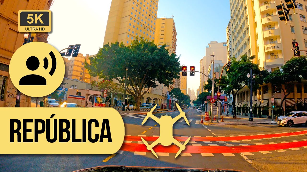 Dirigindo no bairro República, centro de São Paulo (com narração e imagens de drone) #175