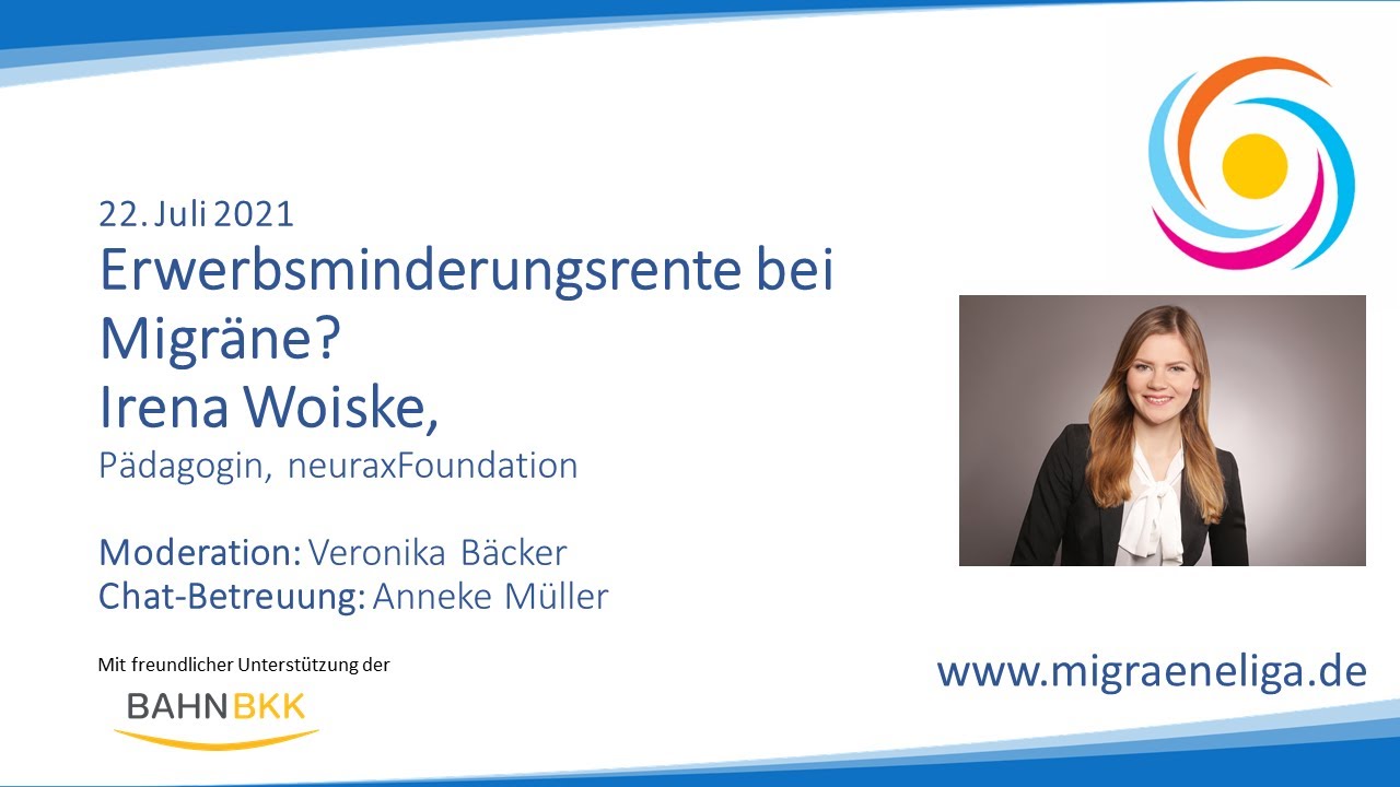 MigräneLiga Seminare 2021 |  Erwerbsminderungsrente bei Migräne?