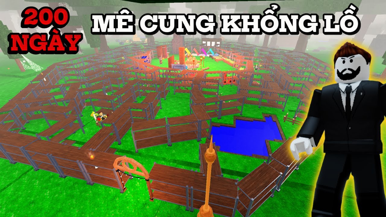 200 Ngày Mình Xây Dựng MÊ CUNG Khổng Lồ | 99 Nights In The Forest Roblox!