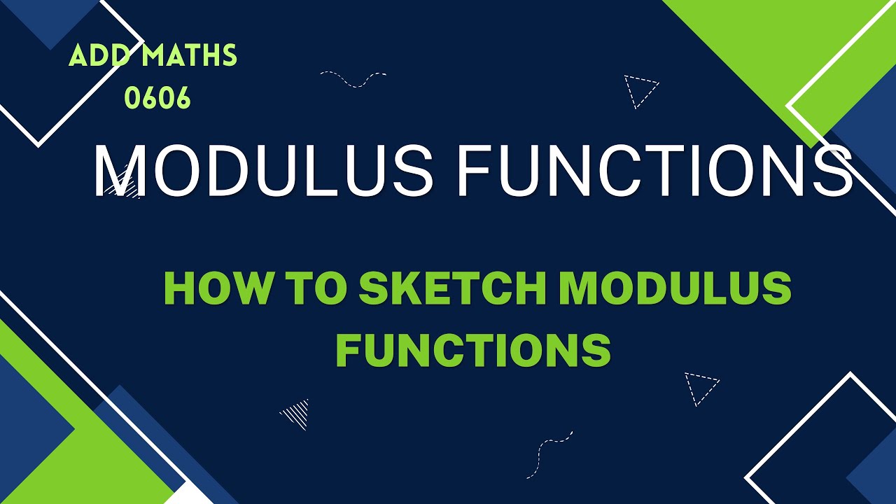 IGCSE | Add Maths | 0606 | How to Sketch a Modulus Function
