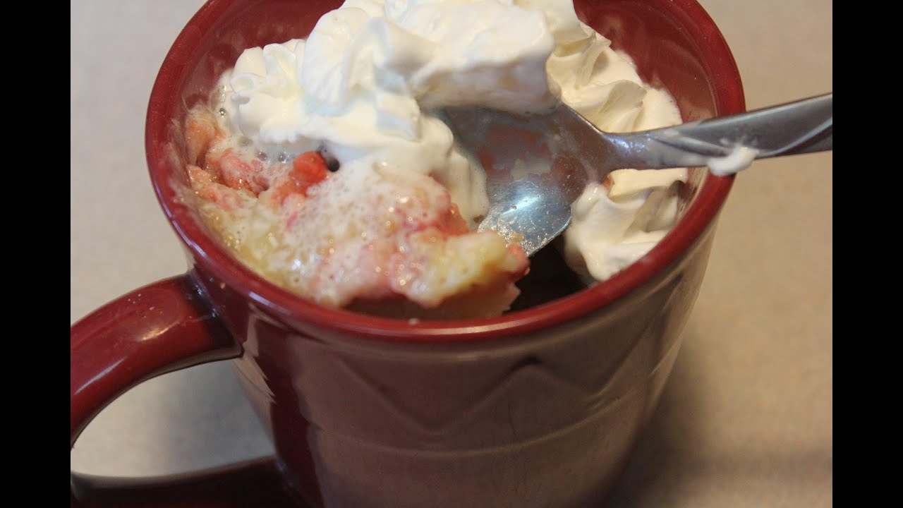 Strawberry Mug Cake with CookingAndCrafting