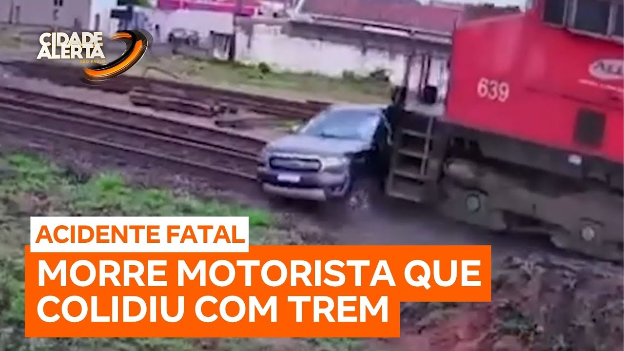 Morre motorista que teve caminhonete atingida e arrastada por trem em Itirapina (SP)