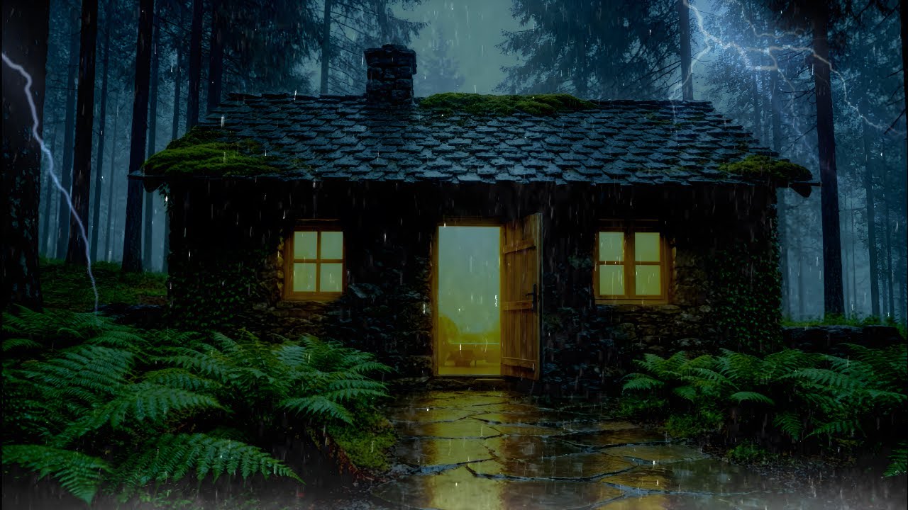 Rain Sounds for Sleeping | Heavy Rain & Thunderstorm for Deep Sleep