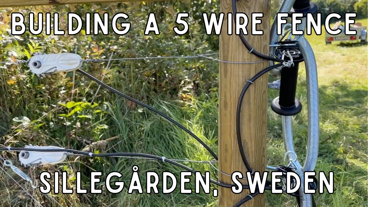 Building a high-tensile five wire fence