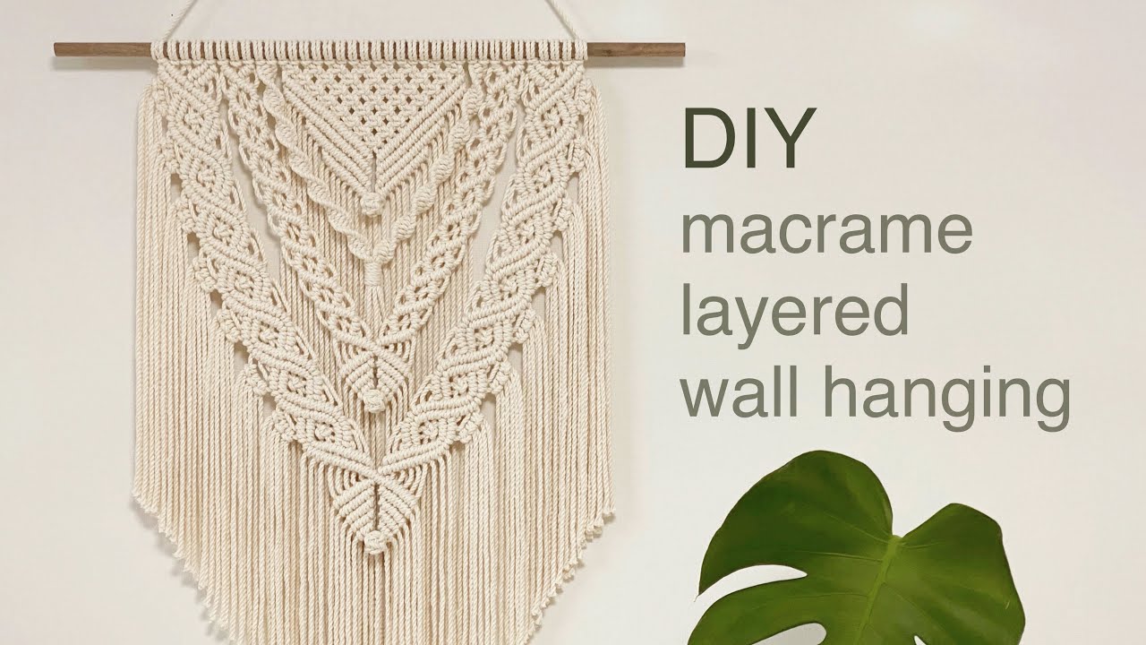 DIY | macrame layered wall hanging | многослойный макраме настенный