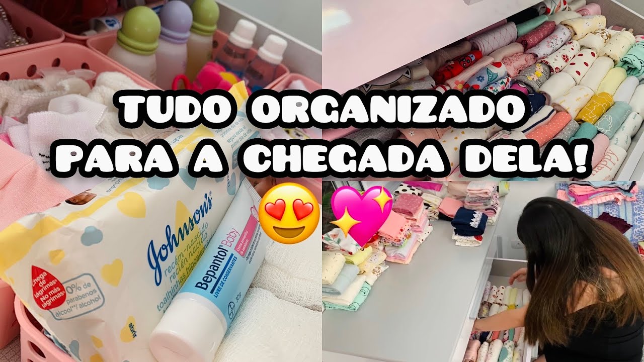 ORGANIZANDO A CÔMODA DA BEBÊ 💖