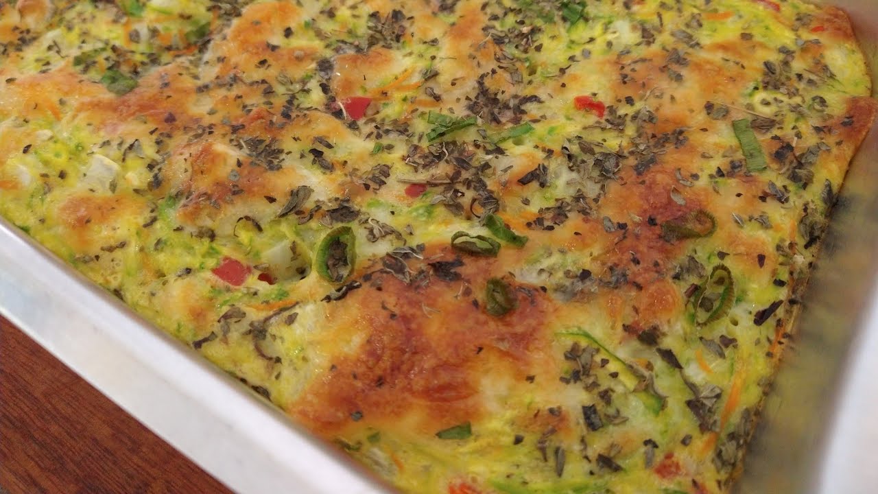 Torta de Abobrinha Fácil e sem FARINHA