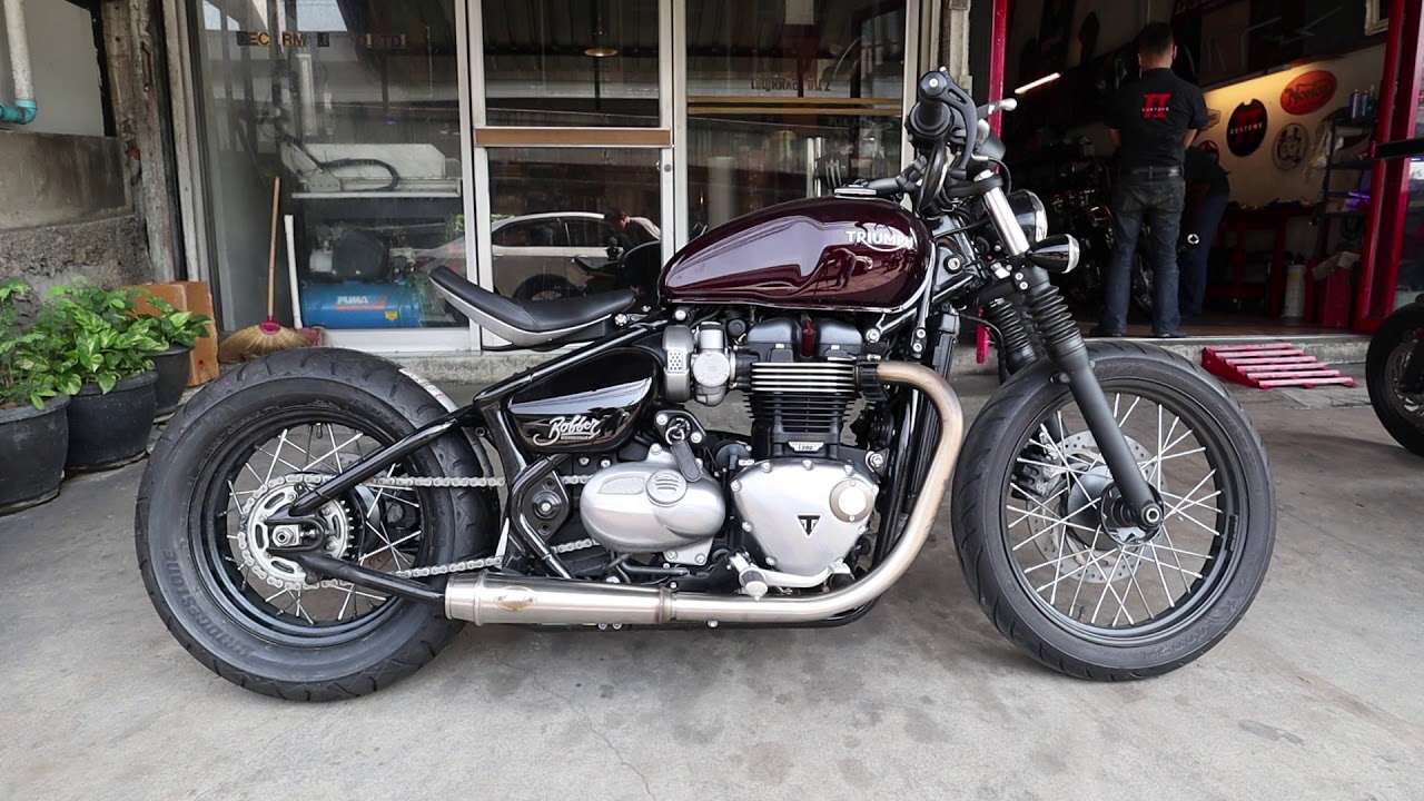Triumph Bobber Zard slip on and Xpipe magnaflow (DECAT)