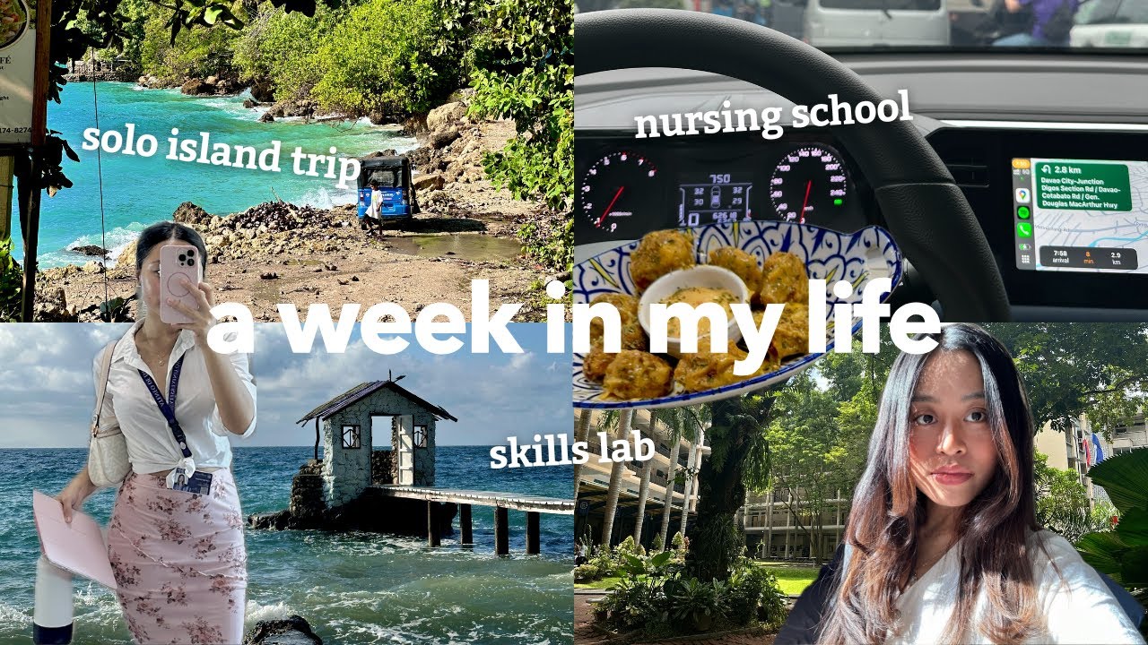 a week in my life as a nursing student | school days, solo island trip & cozy moments