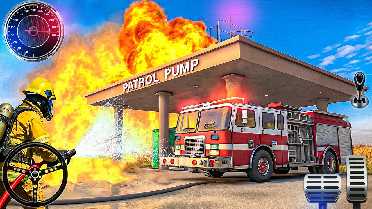 Fire Rescue Truck Simulator 3D - Patrol Pump Fire Truck Rescue Simulator - Android GamePlay