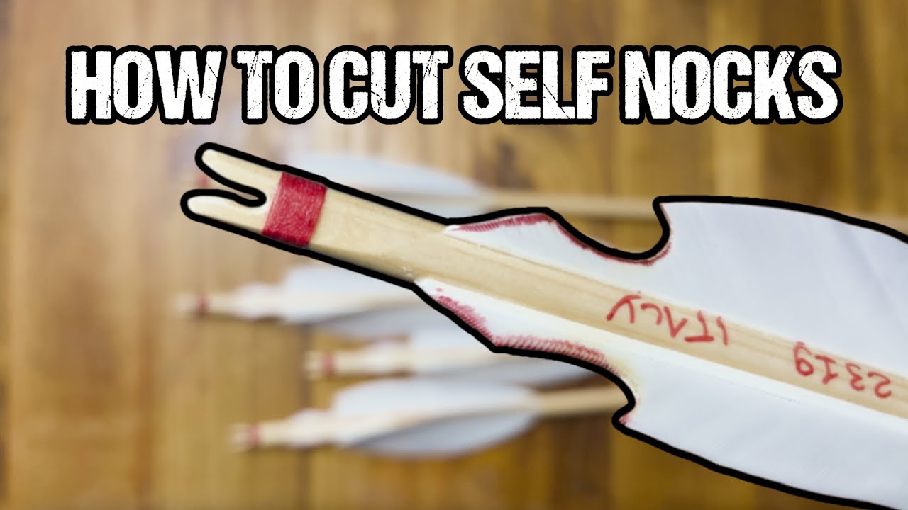 How to Cut Self Nocks on Wooden Arrows - Traditional Archery Tutorial