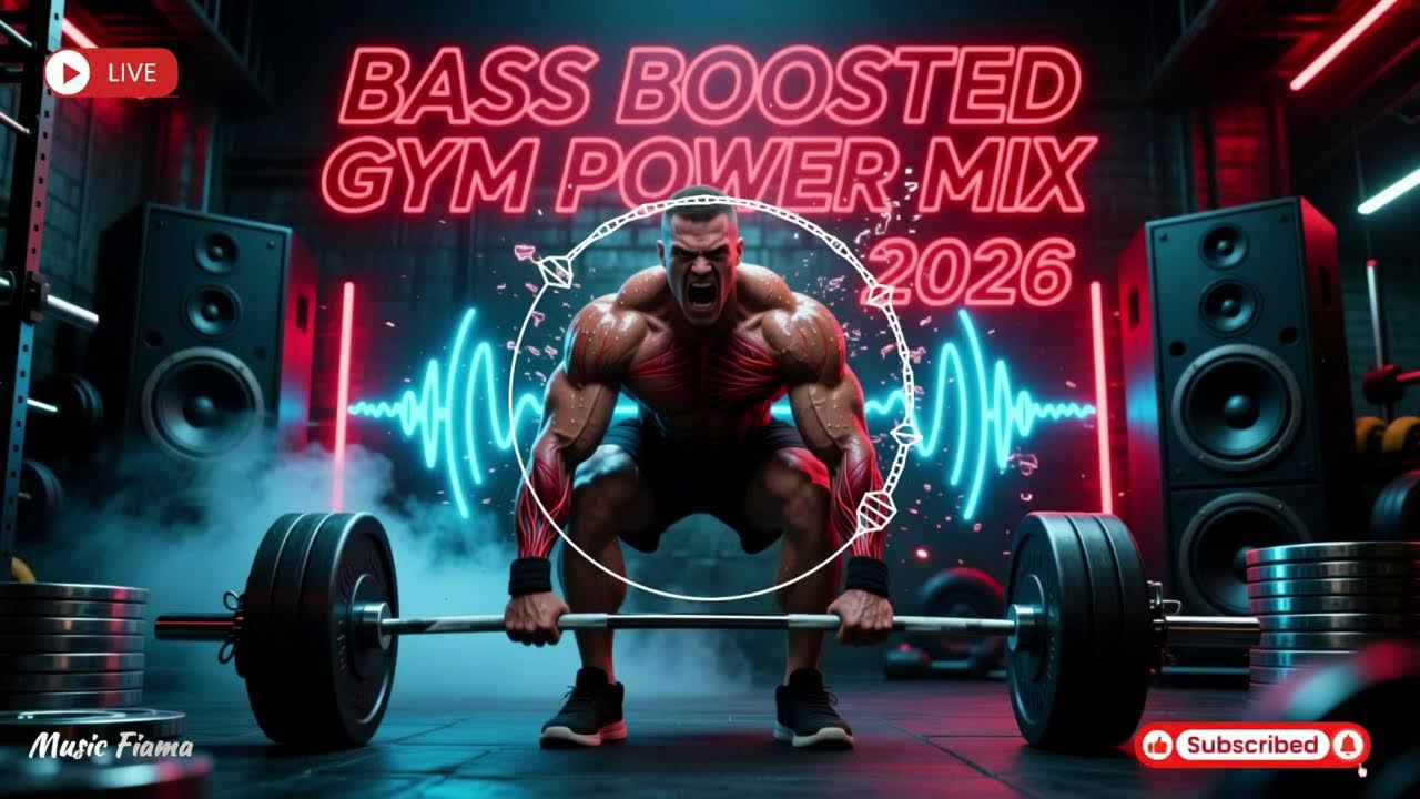 FITNESS WORKOUT MUSIC 💪 Bass Boosted Gym Power Mix 2026 | Nonstop Hardstyle & EDM for Max Lifts