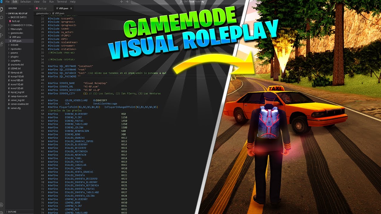 Descargar GameMode Visual RolePlay para tu SERVER SAMP