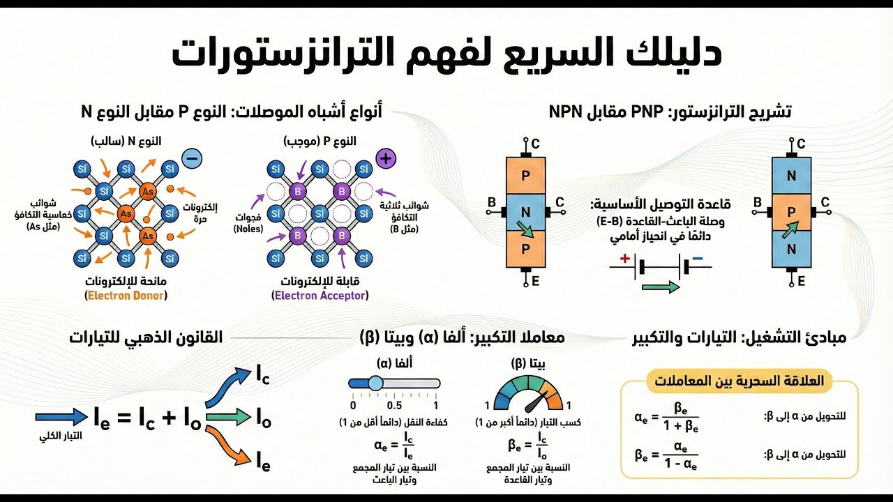 فيزياء الثالث الثانوي شرح  الأسئلة الوزارة للوحدة الثالثة الالكترونيات.
