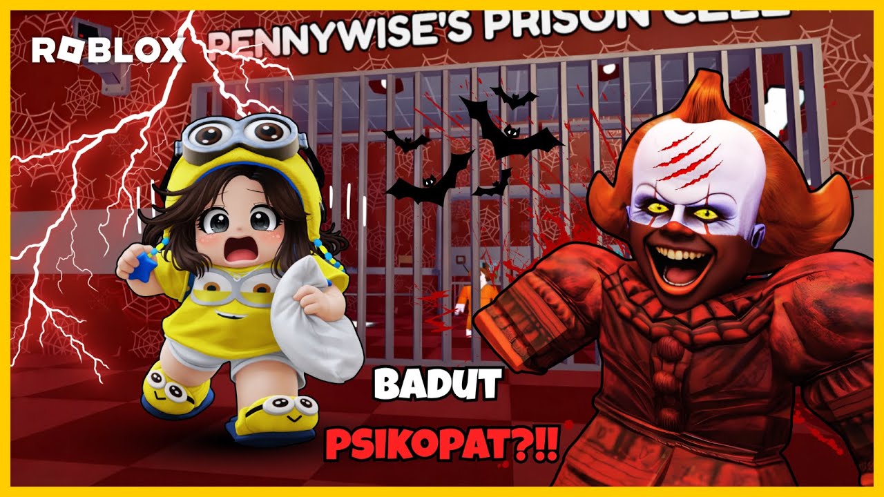 AKU KABUR DARI PENJARA BADUT PSIKOPAT YANG SERAM!🤡 - Roblox Indonesia