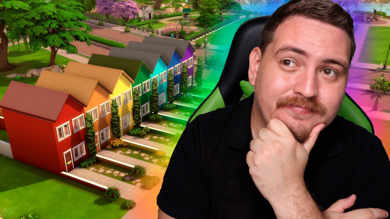FIZ O DESAFIO DA RUA ARCO-IRIS COM 7 CASINHAS!!!│ Slow Build │ Construção
