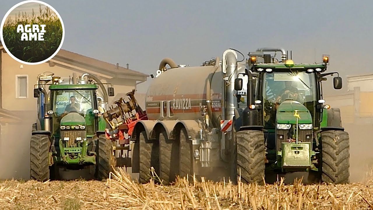 SLURRY INJECTION | John Deere 8335R & 8320 | Ravizza OverTruck III & MaxiCargo 30 SB | Gorini SNC