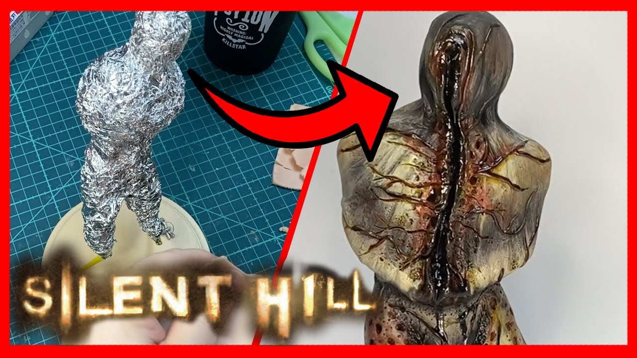 😈 Sculpting SILENT HILL polyclay Armless Man fan made
