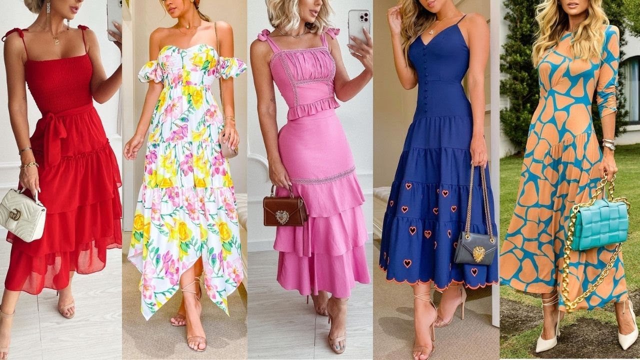 NUEVOS  VESTIDOS CASUALES Y ELEGANTES DE MODA Y TENDENCIA 2021 MODA CON VESTIDOS