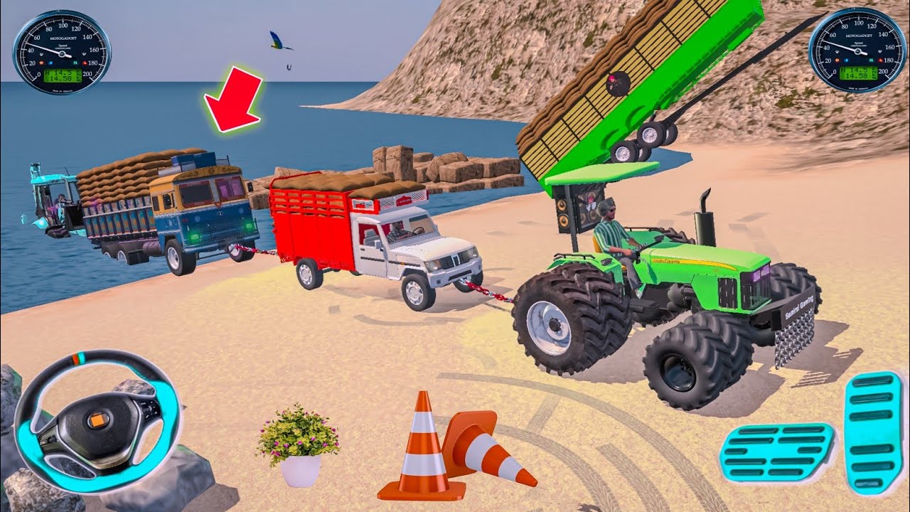 🚛 Truck Stuck in Deep Water 🌊 | Rescued by Tractor 🚜 & Thar 4x4 🚙 | Epic Off-Road Rescue