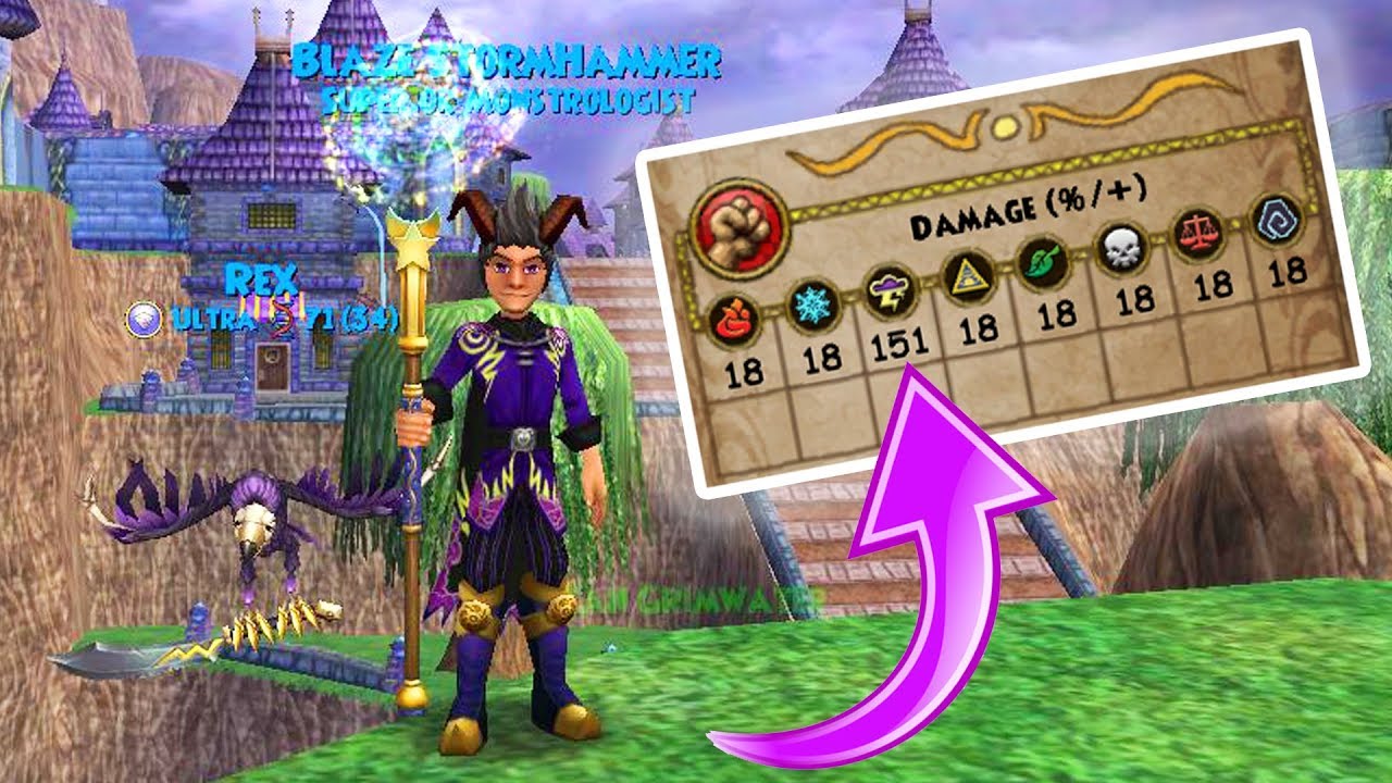 Wizard101: EVEN BETTER STORM STATS! - 151 Damage & 100% Critical