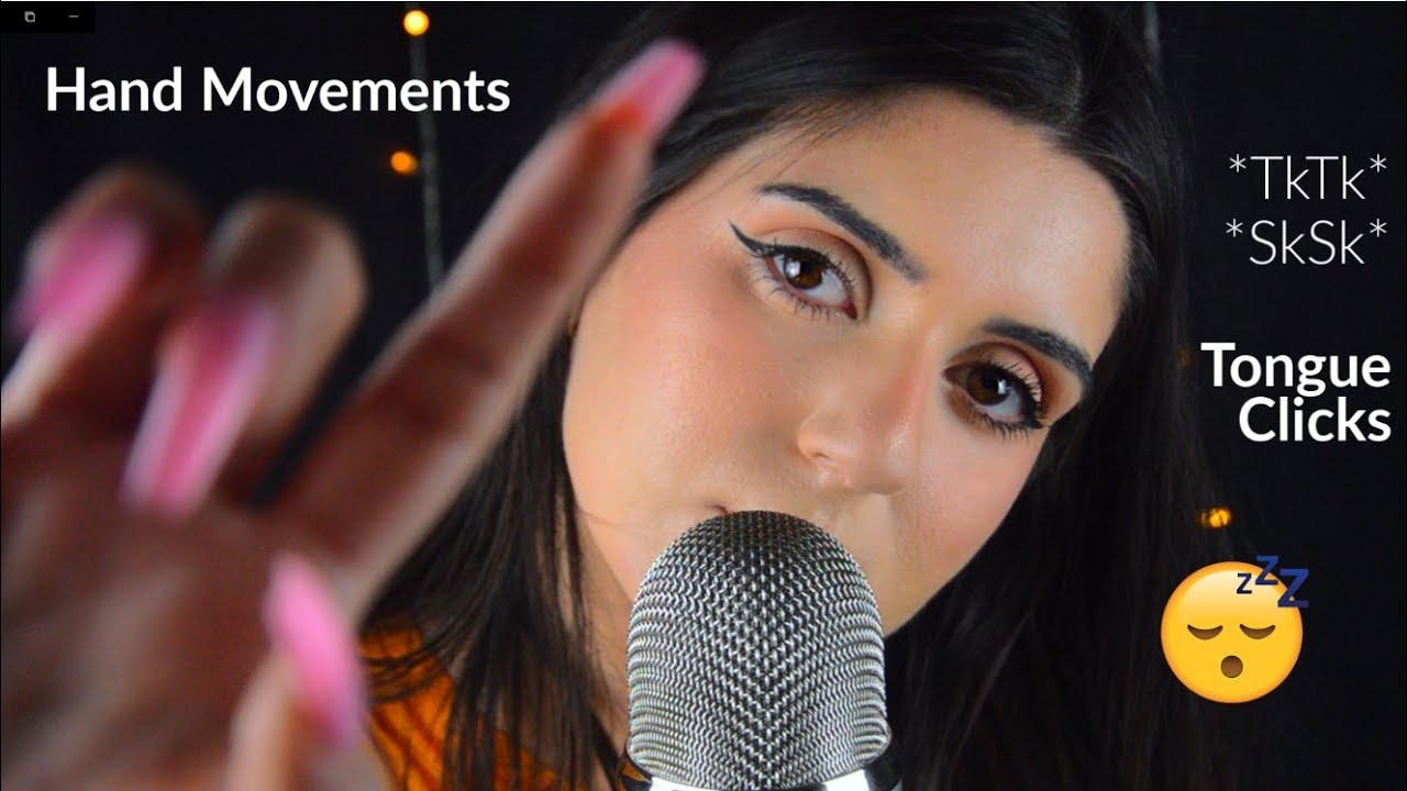 [ASMR] *Dry* Mouth Sounds & Hand Movements (Tktktk, Sksk, Tongue Clicks, ...)
