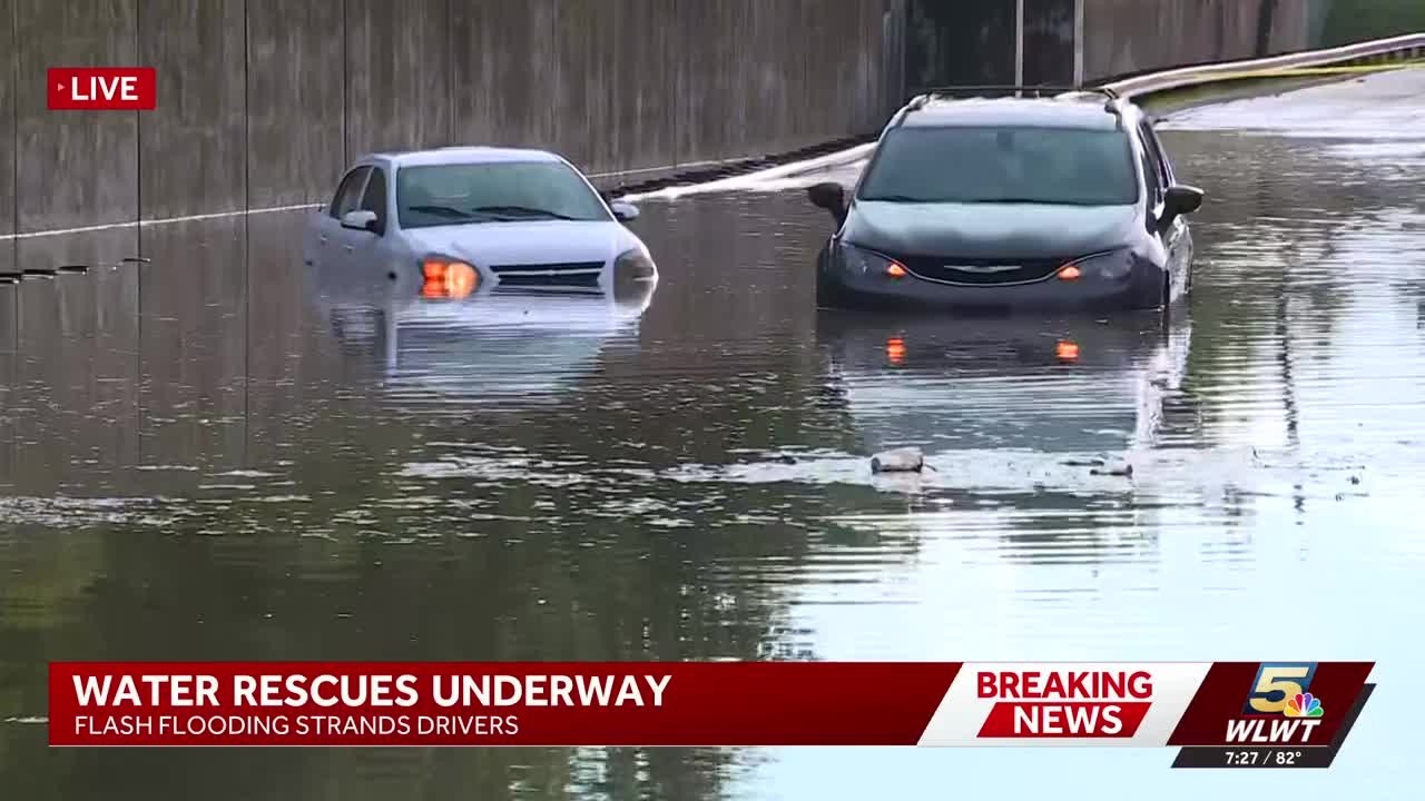 Heavy rain leads to flooding on roads, water rescues in Greater Cincinnati