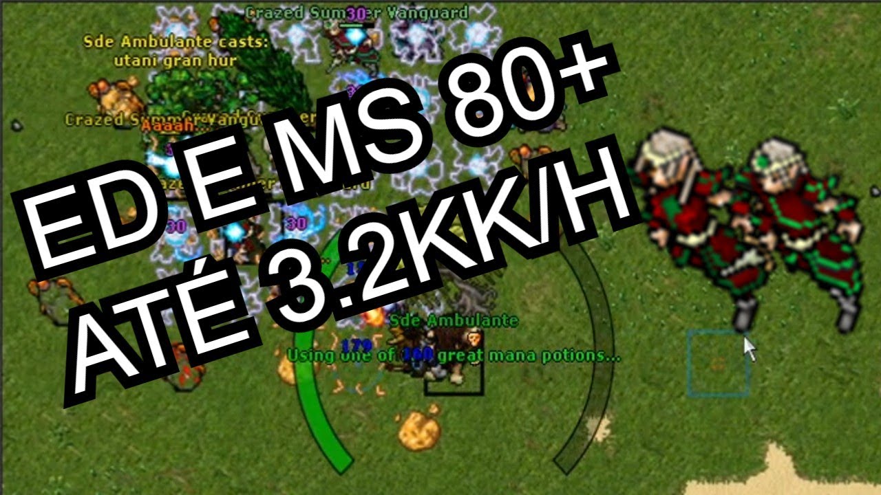Tibia Hunt Ed e Ms Lvl 80+ Mage Elfo de Fogo