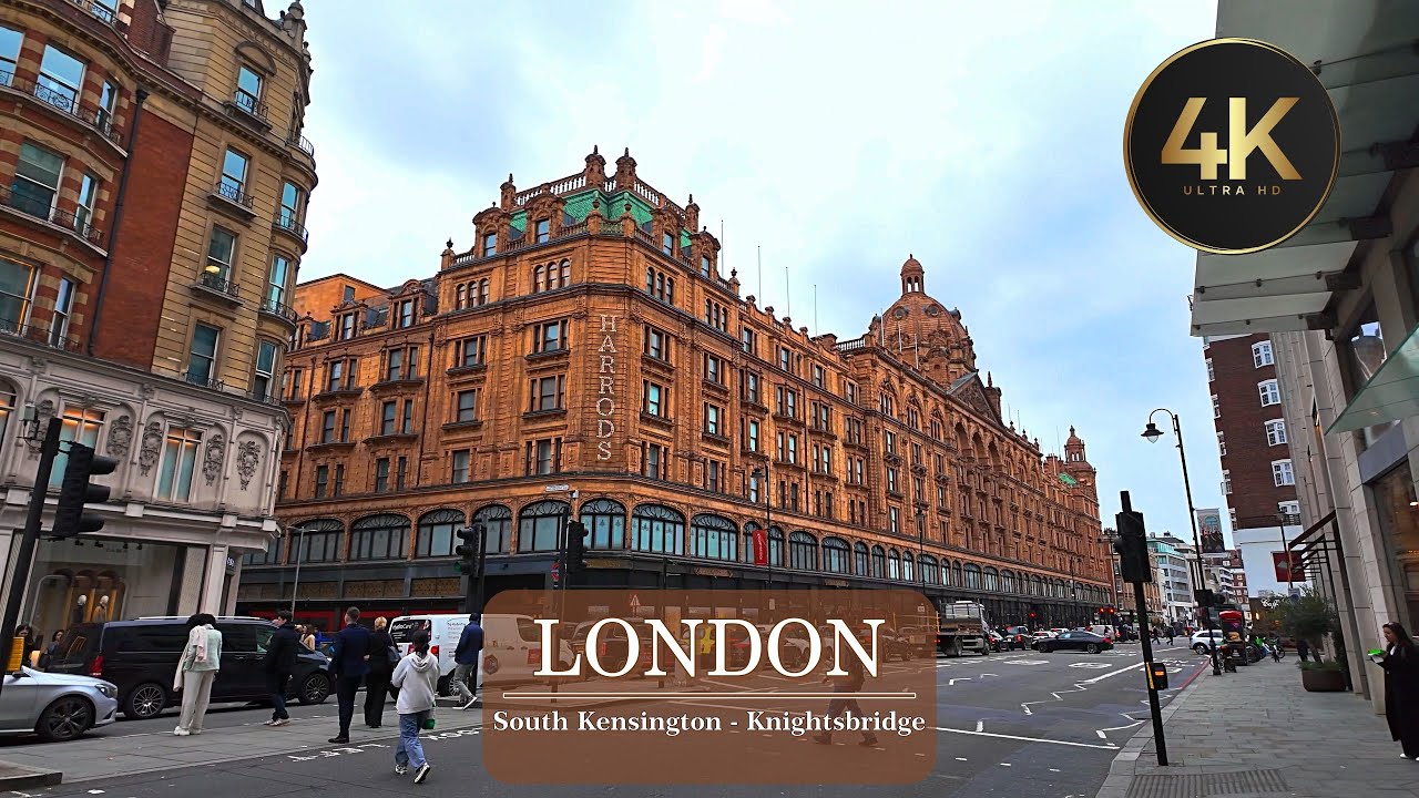 London South Kensington - Knightsbridge Harrods Virtual Tour 4K60fps